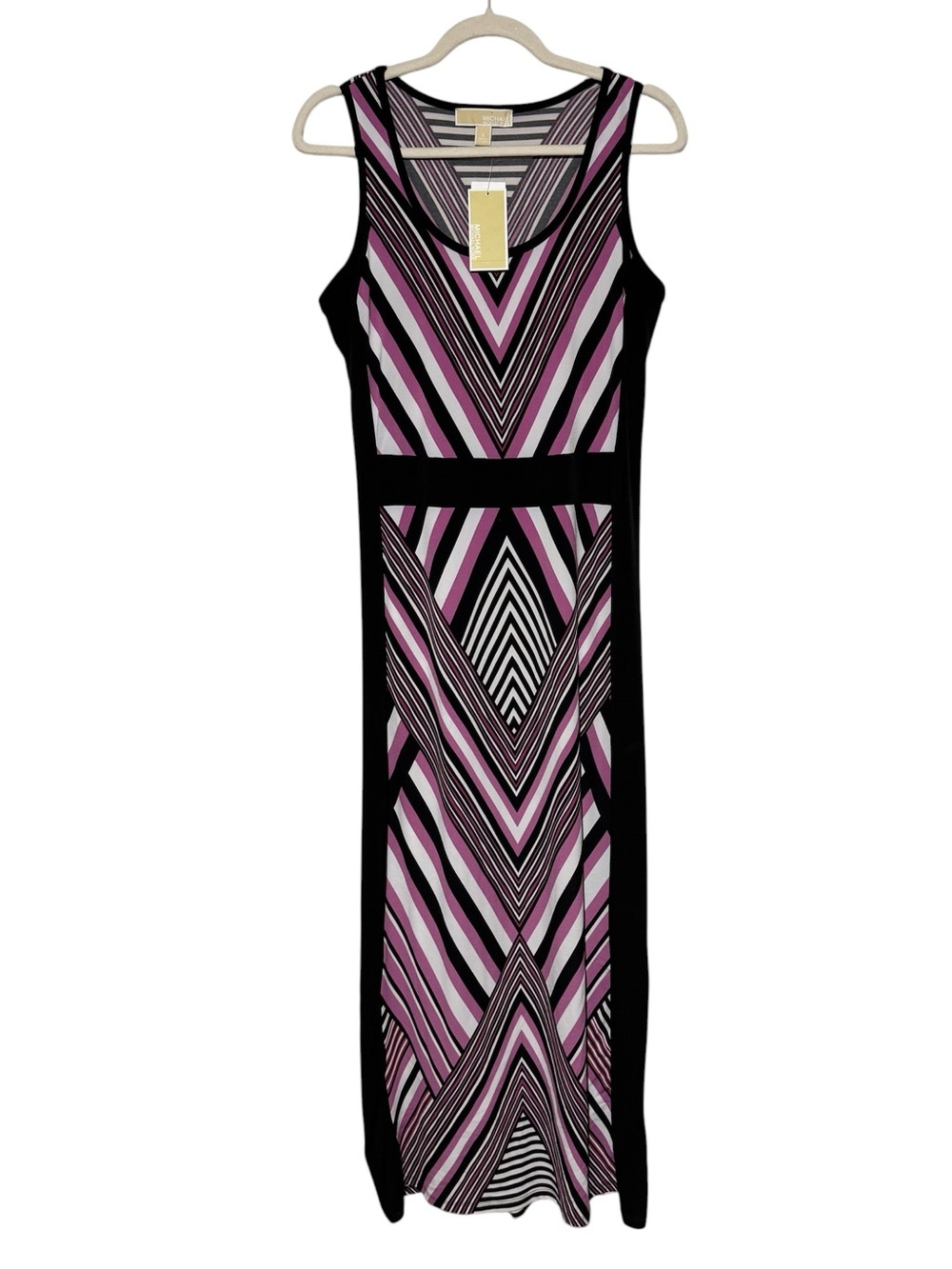 Michael Kors NWT Maxi Dress Size Small Chevron Geometric Purple Pink Resortwesr
